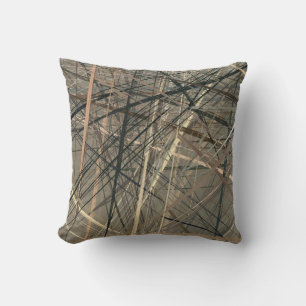 Retro style oil drawing. illustration. Texture pai Cushion