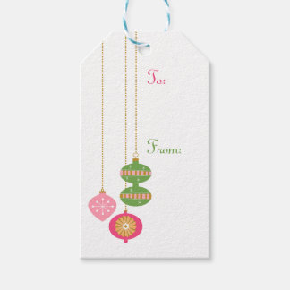 Retro Style Ornaments -Pink Gift Tags