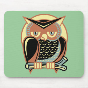 Retro Style Owl Mouse Mat