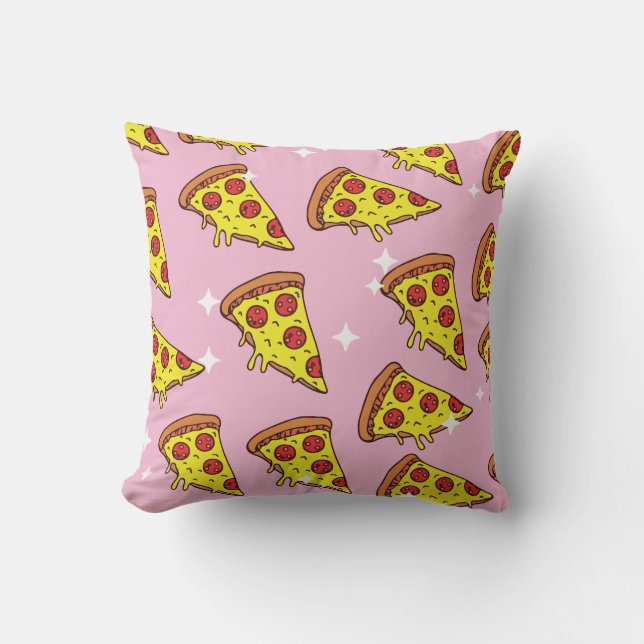 Retro Style Pizza Slices Seamless Pattern Cushion (Front)