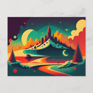 Retro Style Poster Collection Postcard #151
