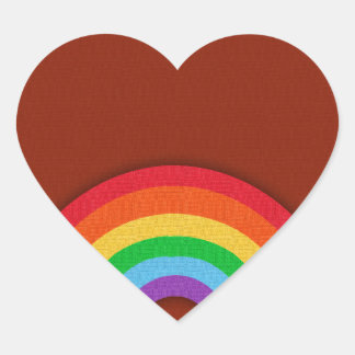 Retro Style Rainbow Heart Sticker