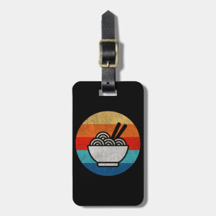Retro style ramen luggage tag