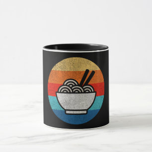 Retro style ramen mug