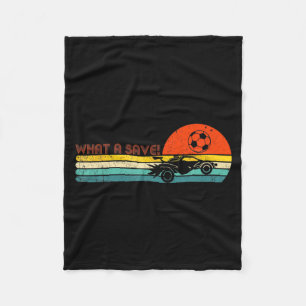 Retro Style Rocket Rc Soccer Car League Funny Game Fleece Blanket
