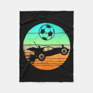 Retro Style Rocket Rc Soccer Car League Gamer Gift Fleece Blanket