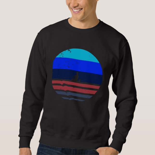 Retro Style Rowing Funny Rower Boating Team Gift M Sweatshirt (Front)