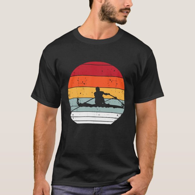Retro Style Rowing Funny Rower Boating Team Gift M T-Shirt (Front)