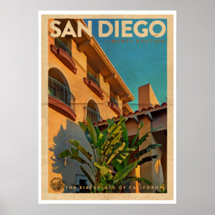 Retro Style San Diego California Poster