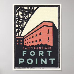 Retro style San Francisco poster