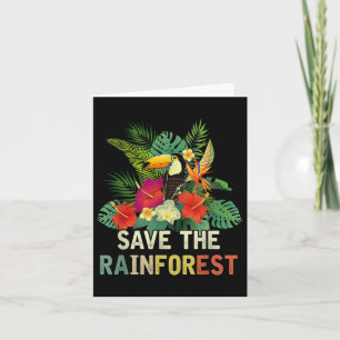 Retro Style Save The Rainforest Earth Day Gift Card