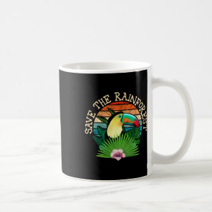 Retro Style Save The Rainforest Earth Day Nature L Coffee Mug