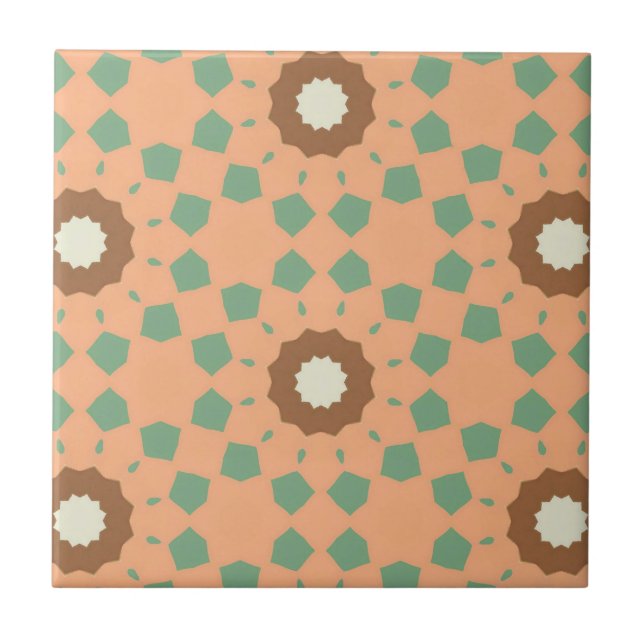 Retro style seamless floral pattern tile (Front)