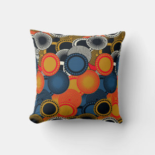 retro style seamless pattern geometric circles in  cushion