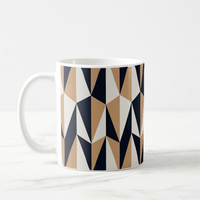 Retro Style: Seamless Vintage Pattern Coffee Mug (Left)