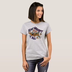 Retro Style Stay Groovy Y'all Mushrooms - Flowers T-Shirt