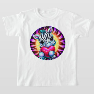 Retro Style Sweet Zebra Valentine T-Shirt