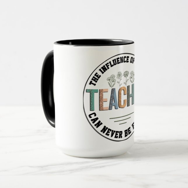 Retro Style Teacher Mug (Front Left)