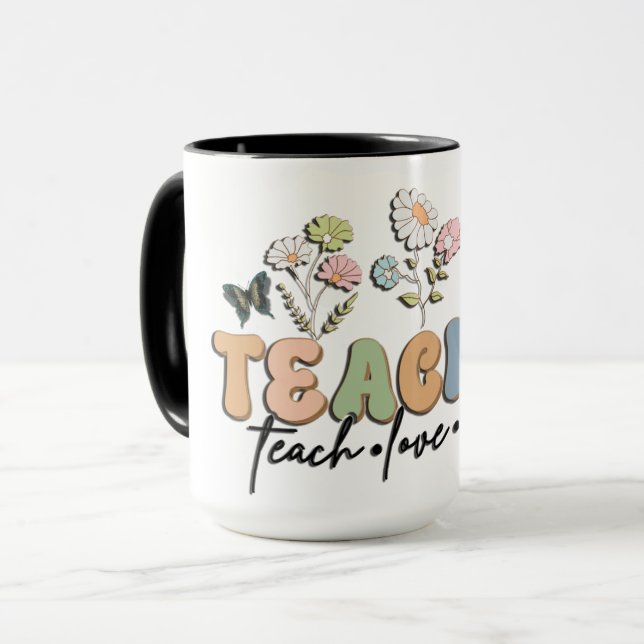 Retro Style Teacher Mug (Front Left)