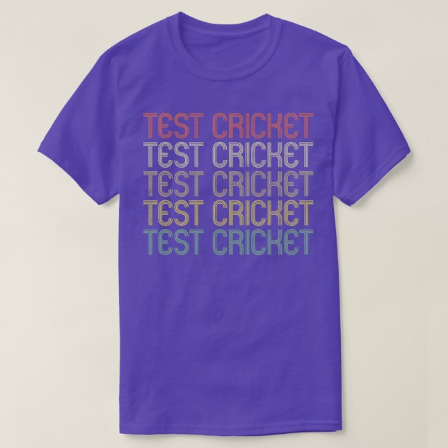 Retro Style Test Cricket Sport Design  T-Shirt (Design Front)