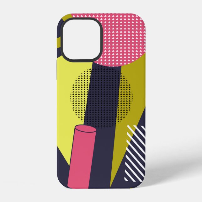 Retro style texture, pattern design. art,abstract, iPhone case (Back)