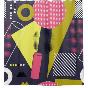 Retro style texture, pattern design. art,abstract, shower curtain