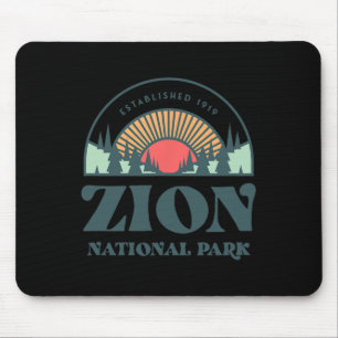Retro Style Utah Zion National Park  Mouse Mat