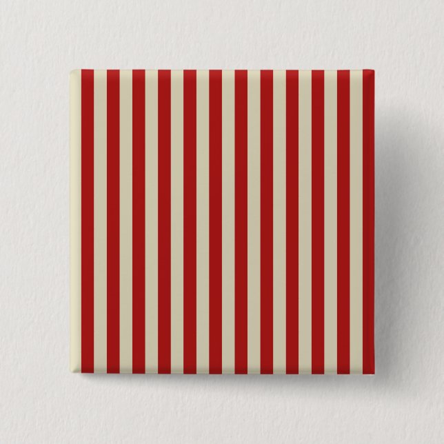 Retro Style Vertical PopCorn Classic Stripes 15 Cm Square Badge (Front)