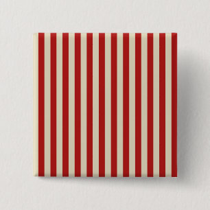 Retro Style Vertical PopCorn Classic Stripes 15 Cm Square Badge