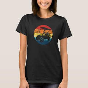 Retro Style Vintage Distressed Sunset with Golf Ca T-Shirt