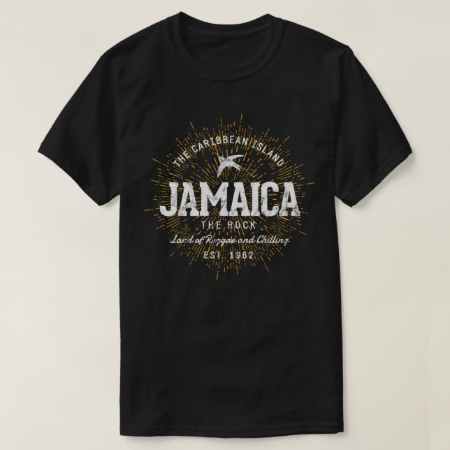 Retro Style Vintage Jamaica T-Shirt (Design Front)