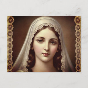 Retro Style Virgin Mary Postcard