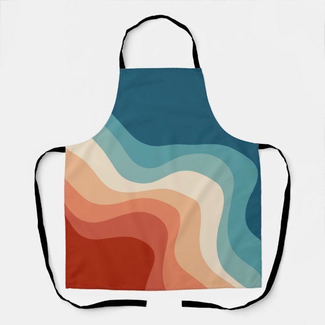 Retro style waves apron (Front)