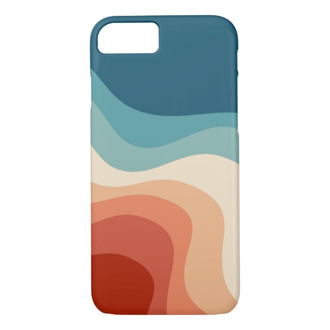 Retro style waves Case-Mate iPhone case (Back)