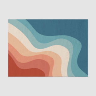Retro style waves tissue paper