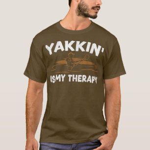 Retro Style Yakkin Is My Therapy Kayak Kayaking T-Shirt