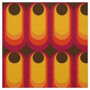 Retro styled 60s 70s pattern fabric