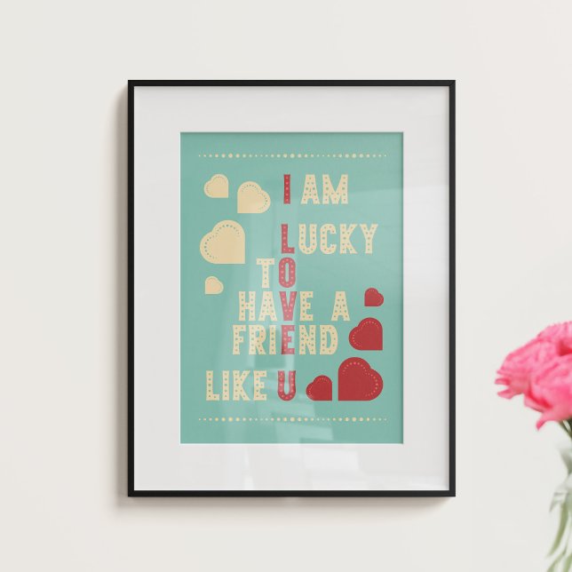 Retro styled typography with heart shapes. poster (Creator Uploaded)