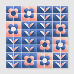 Retro stylised flowers: mosaic pattern.
