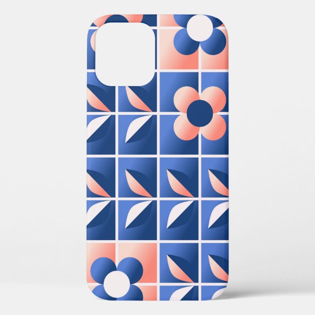Retro stylised flowers: mosaic pattern. Case-Mate iPhone case (Back)