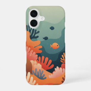 Retro Stylised Reef iPhone 16 Case