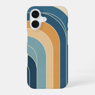 Retro Stylised Waves iPhone 16 Case