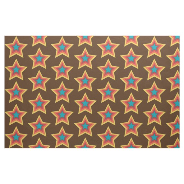 retro stylish 70s star pattern fabric (Fat Quarter)