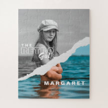 Retro Stylish Black & White Portrait Photo Display