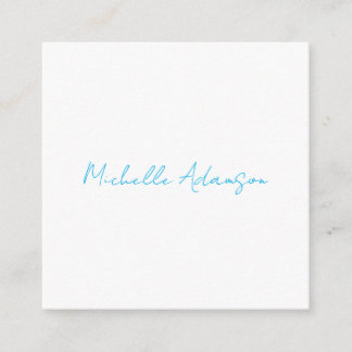 Retro Stylish Elegant Plain Sky Blue White Enclosure Card