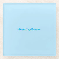 Retro Stylish Elegant Plain Sky Blue White