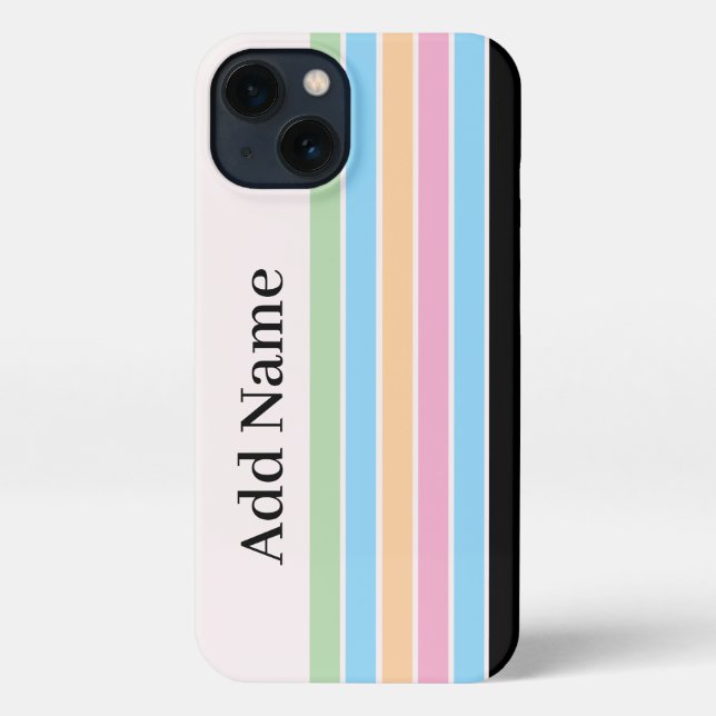 Retro Stylish Modern Personalised Name Classic  iPhone Case (Back)