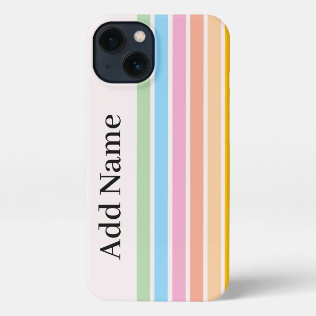 Retro Stylish Modern Personalised Name Classic  iPhone Case (Back)
