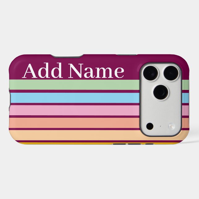 Retro Stylish Modern Personalized Name Classic  (Back Horizontal)
