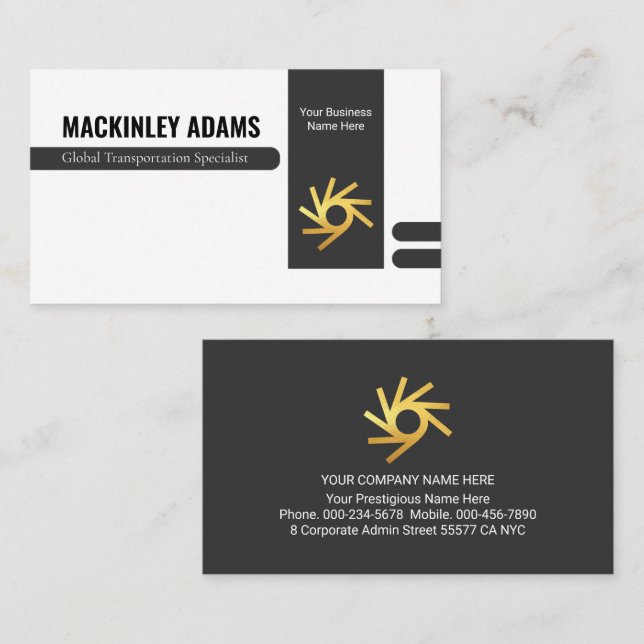 Retro Stylish Office Department Store Owner Business Card (Front/Back)